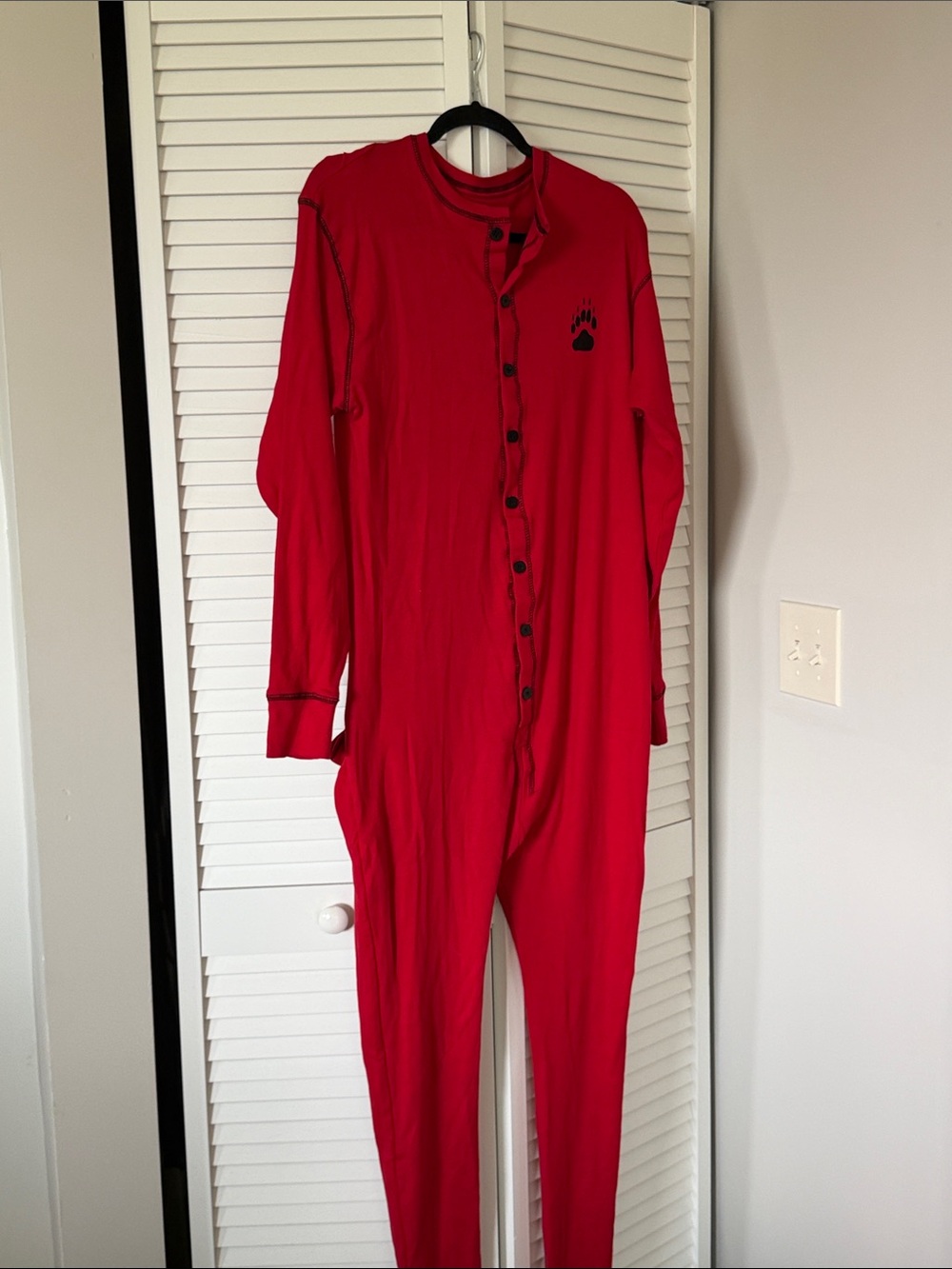 Lazy One Red Men's One-Piece Footie Pajama